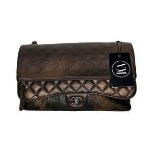 🔴SOLD🔴 CHANEL • PARIS-SALZBURG METALLIC BRONZE PONY HAIR QUILTED FLAP BAG